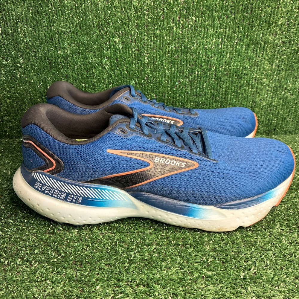 Brooks Glycerin GTS 21 DNA LOFT Stability Running Shoes Blue Mens Sz 11 2E Wide